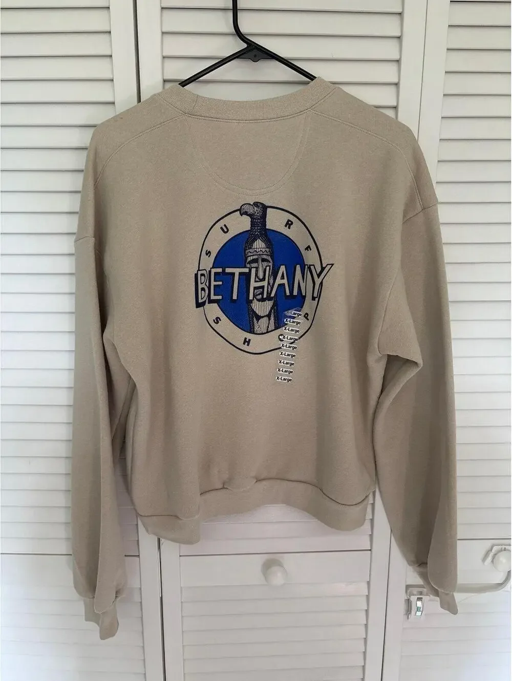 Bethany Surf Shop American Apparel Beige Cropped Sweatshirt XL